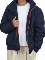 Men's Flex Performance Zip-front Bomber Jacket - Navy Blue
