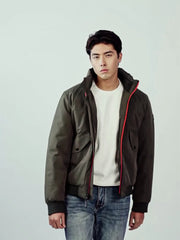 Men's Flex Performance Zip-front Bomber Jacket - Olive