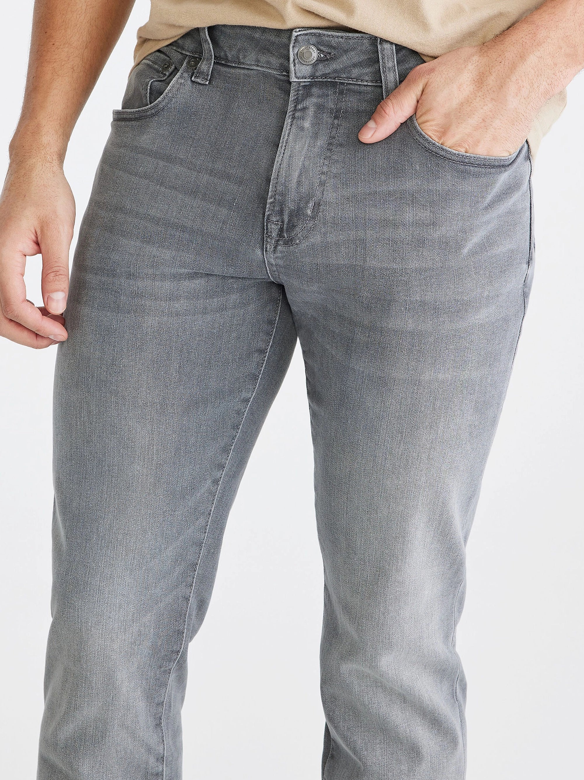 Men's Gray Slim fit Jeans