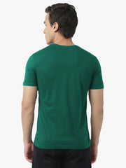 Men's Green Regular-Fit Box A|X Logo T-Shirt