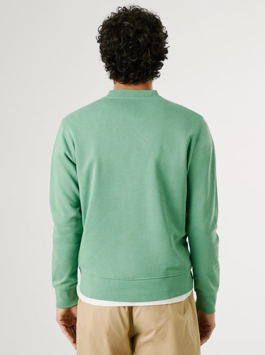 Men's Light Green Crew Neck Sweatshirt