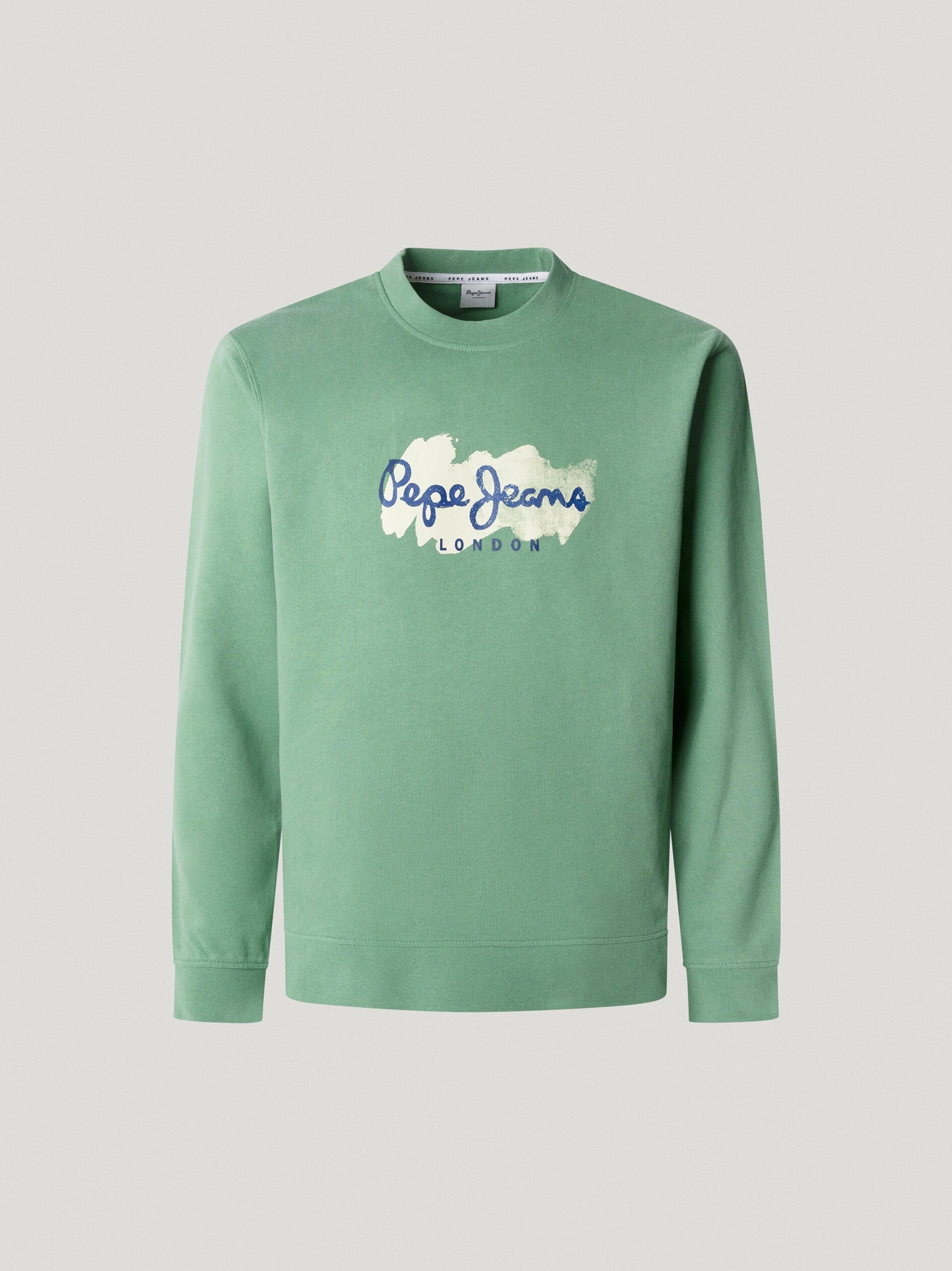 Men's Light Green Crew Neck Sweatshirt