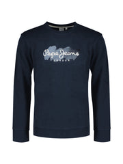 Men's Navy Blue Crew Neck Sweatshirt