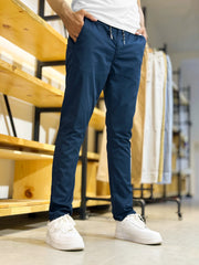 Men's Premium Cotton Stretch Navy Blue Trouser
