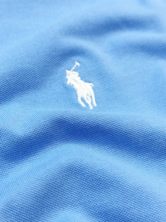 Men's Premium Sky Blue Zipper Polo Shirt