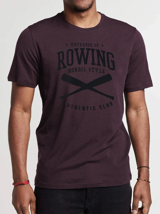 Men's Printed Burgundy T-shirt