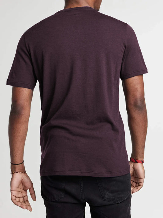 Men's Printed Burgundy T-shirt