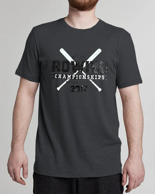 Men's Printed Charcoal Gray T-shirt