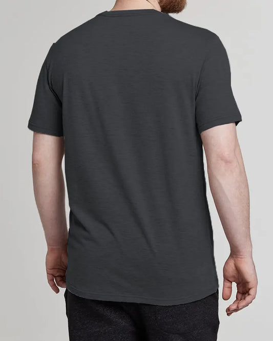 Men's Printed Charcoal Gray T-shirt