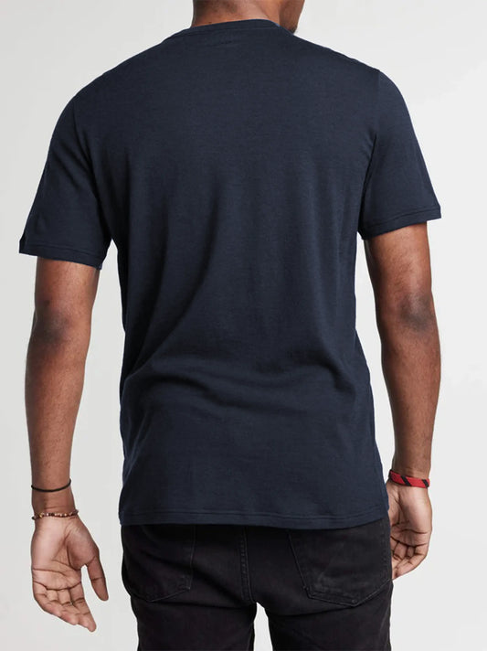 Men's Printed Navy Blue T-shirt