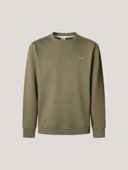 Men's Round Neck Sweatshirt - Military Green