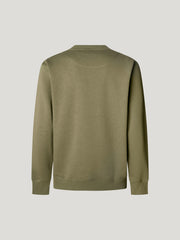 Men's Round Neck Sweatshirt - Military Green
