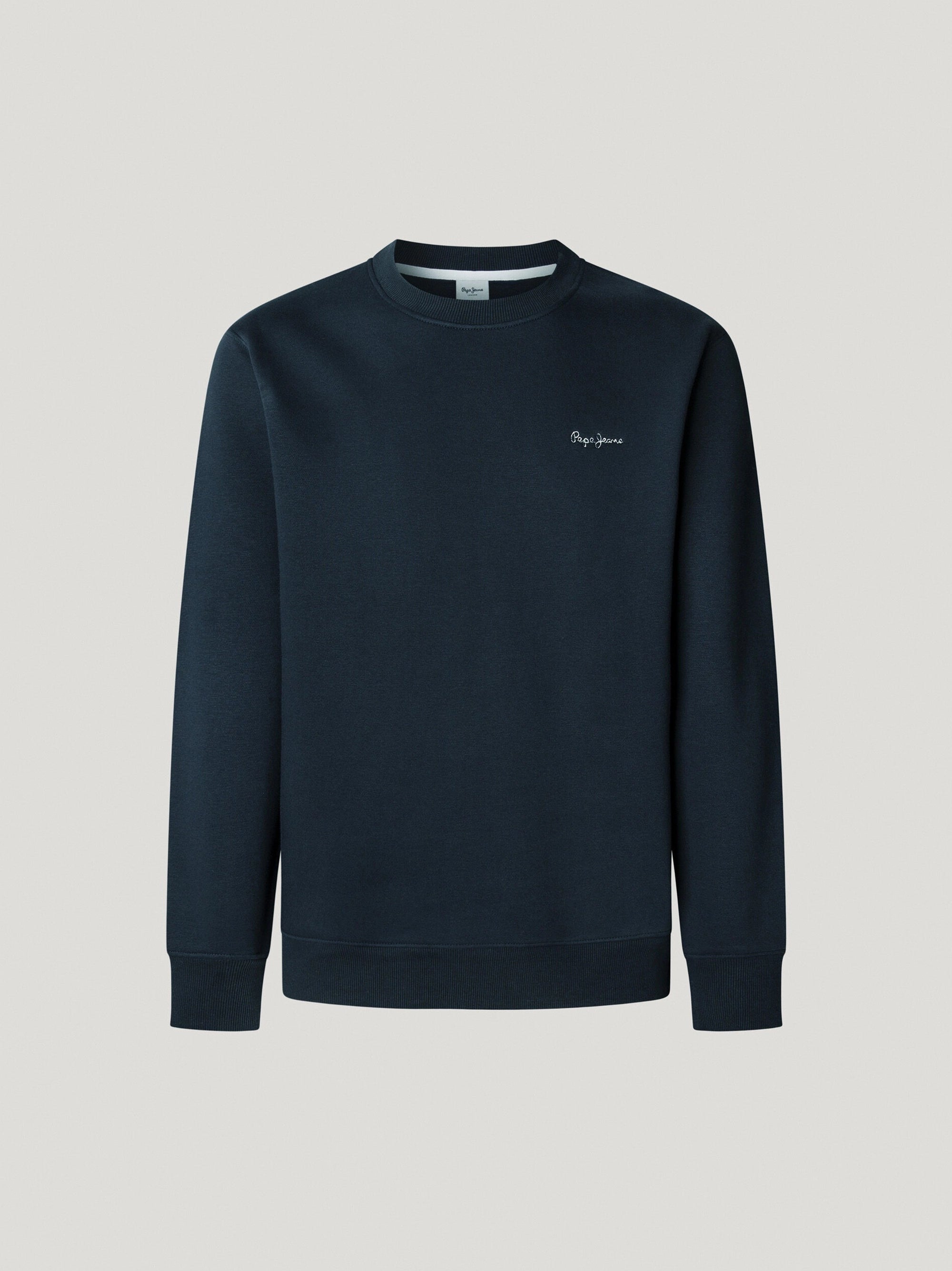 Men's Round Neck Sweatshirt - Navy Blue