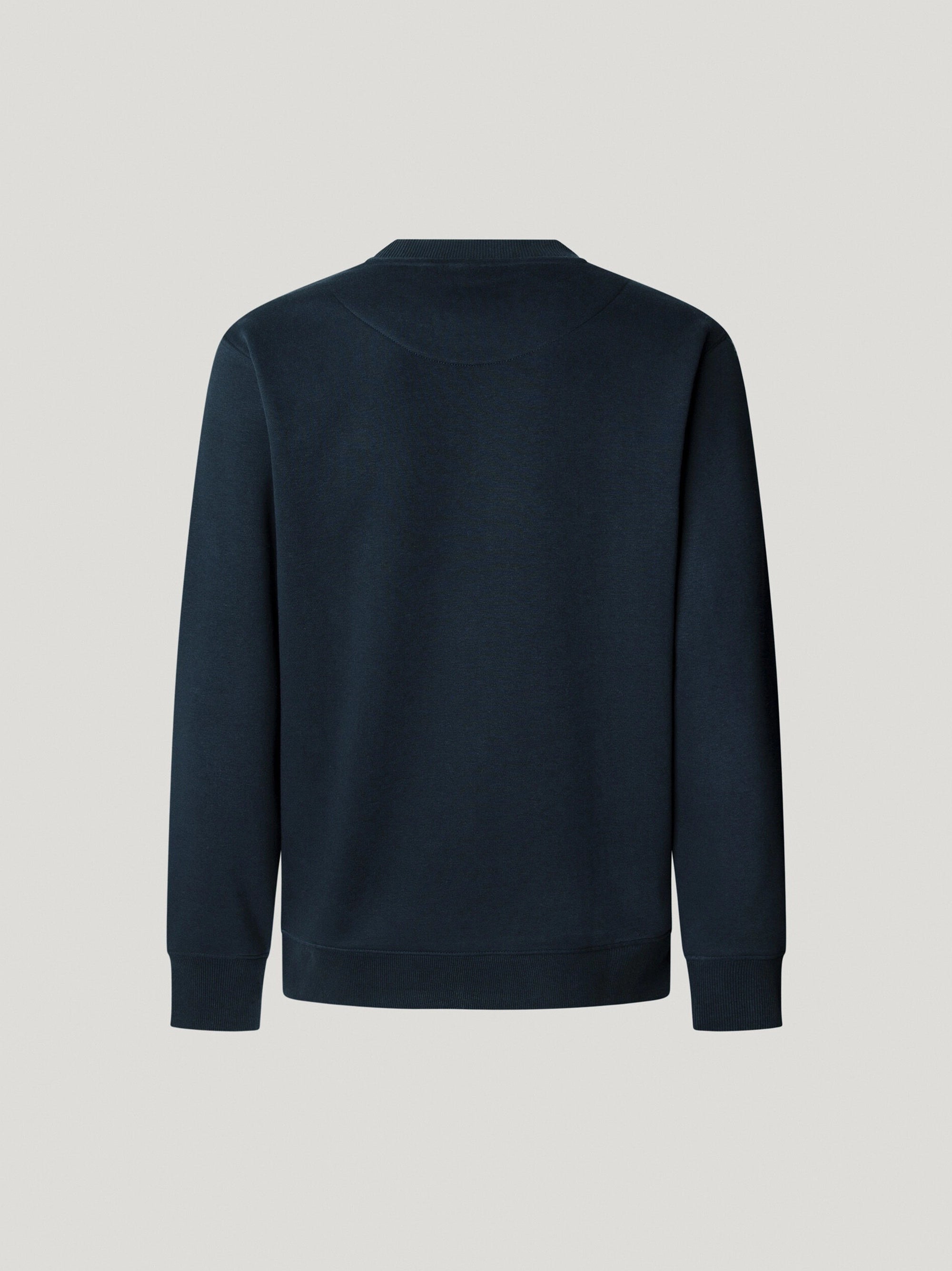 Men's Round Neck Sweatshirt - Navy Blue