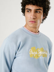 Men's Sky Blue Crew Neck Sweatshirt