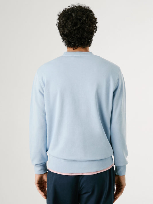 Men's Sky Blue Crew Neck Sweatshirt
