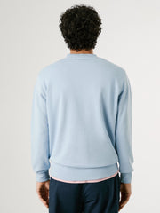 Men's Sky Blue Crew Neck Sweatshirt
