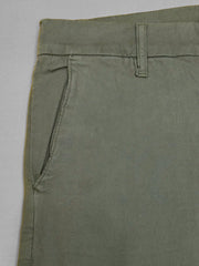 Men's Slim fit Dark Green Cotton Pant