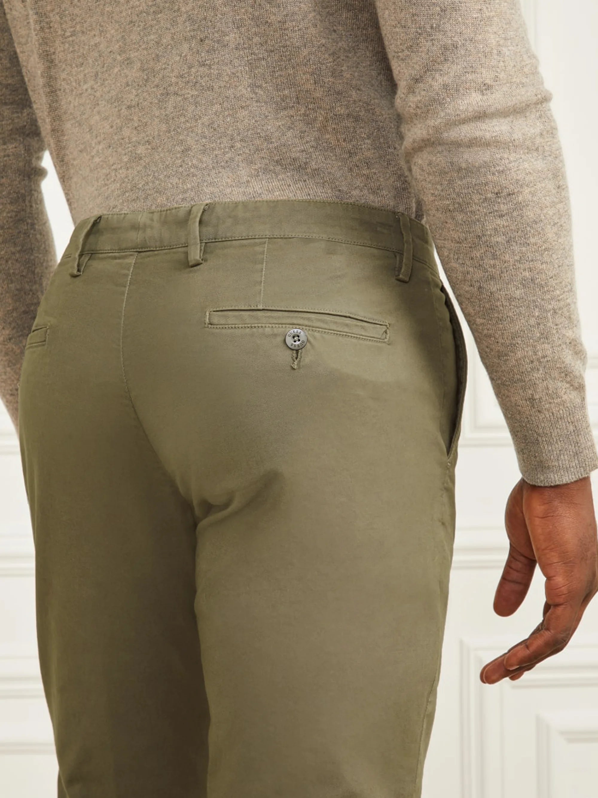 Men's Slim fit Khaki Cotton Pant