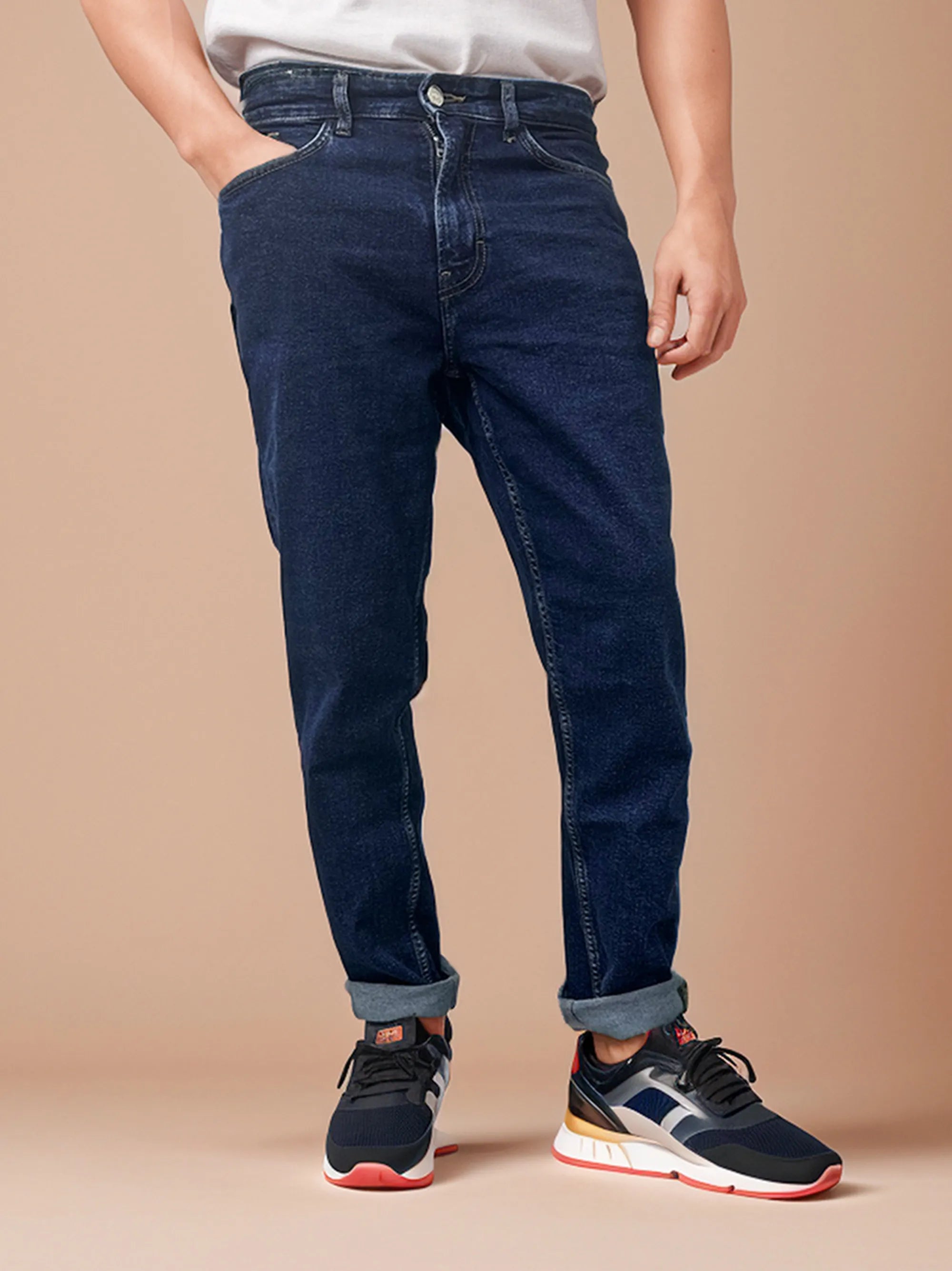 Men’s Slim fit Stretchable Dark Blue Jeans Pant