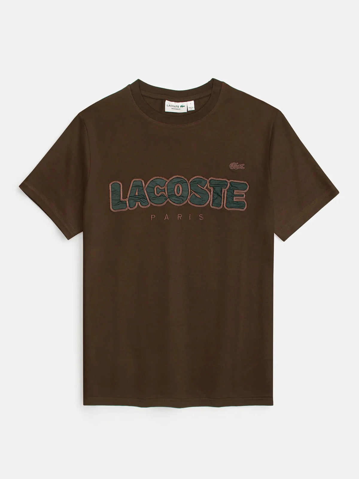 Men's Stylish Embroidery Logo Brown T-shirt