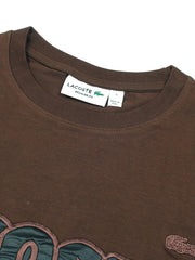 Men's Stylish Embroidery Logo Brown T-shirt