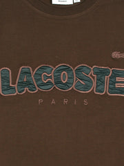 Men's Stylish Embroidery Logo Brown T-shirt