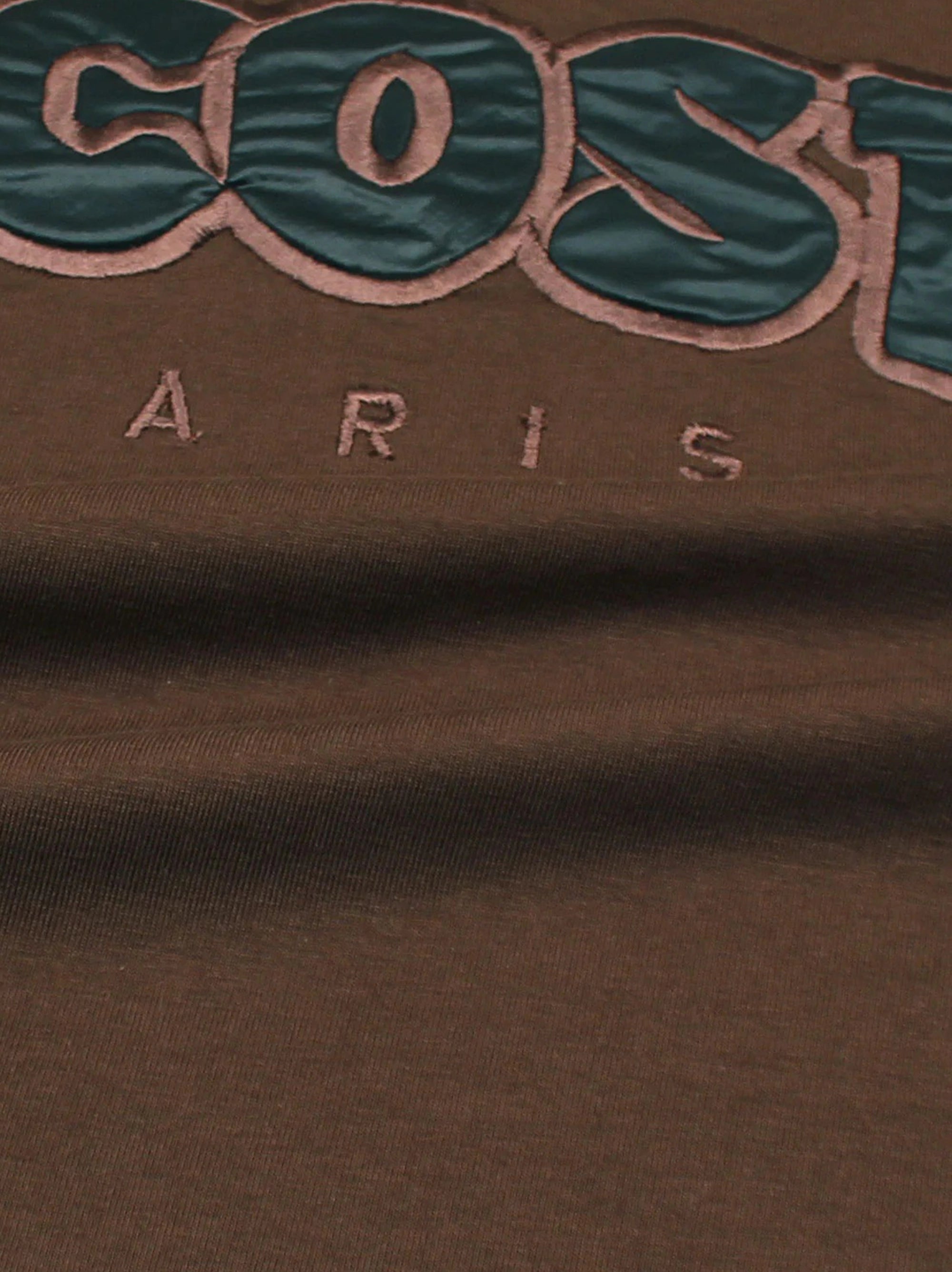 Men's Stylish Embroidery Logo Brown T-shirt