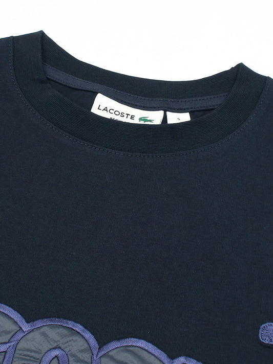 Men's Stylish Embroidery Logo Navy Blue T-shirt