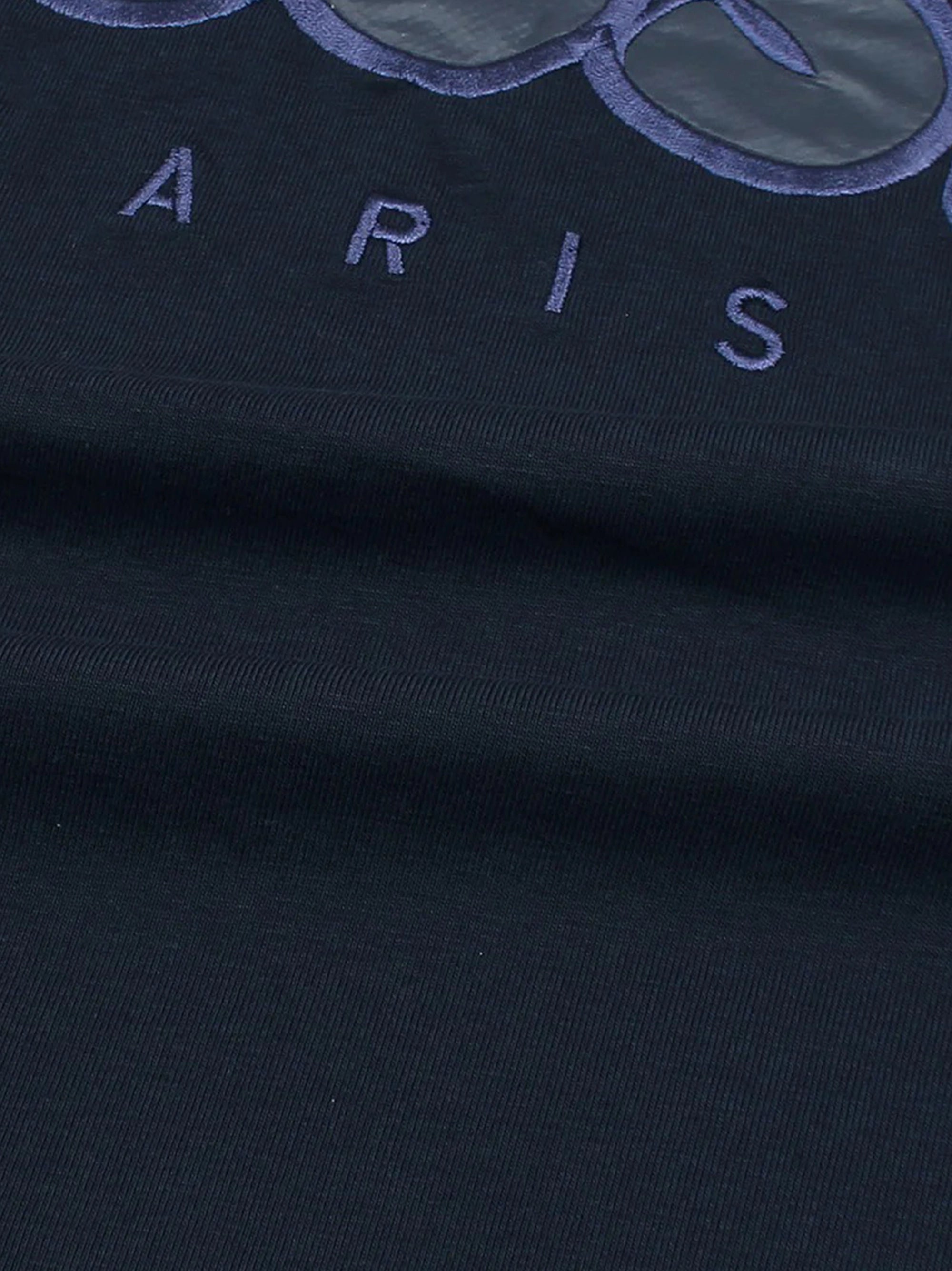Men's Stylish Embroidery Logo Navy Blue T-shirt