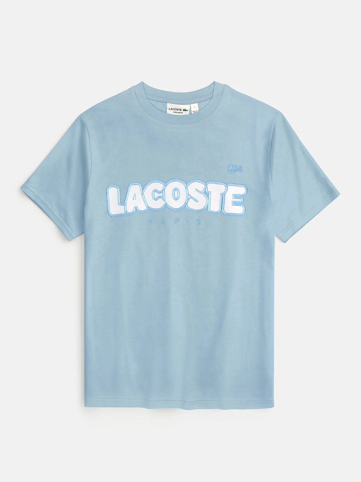 Men's Stylish Embroidery Logo Sky Blue T-shirt