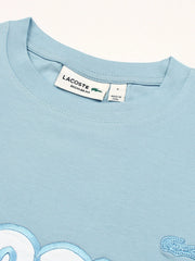 Men's Stylish Embroidery Logo Sky Blue T-shirt
