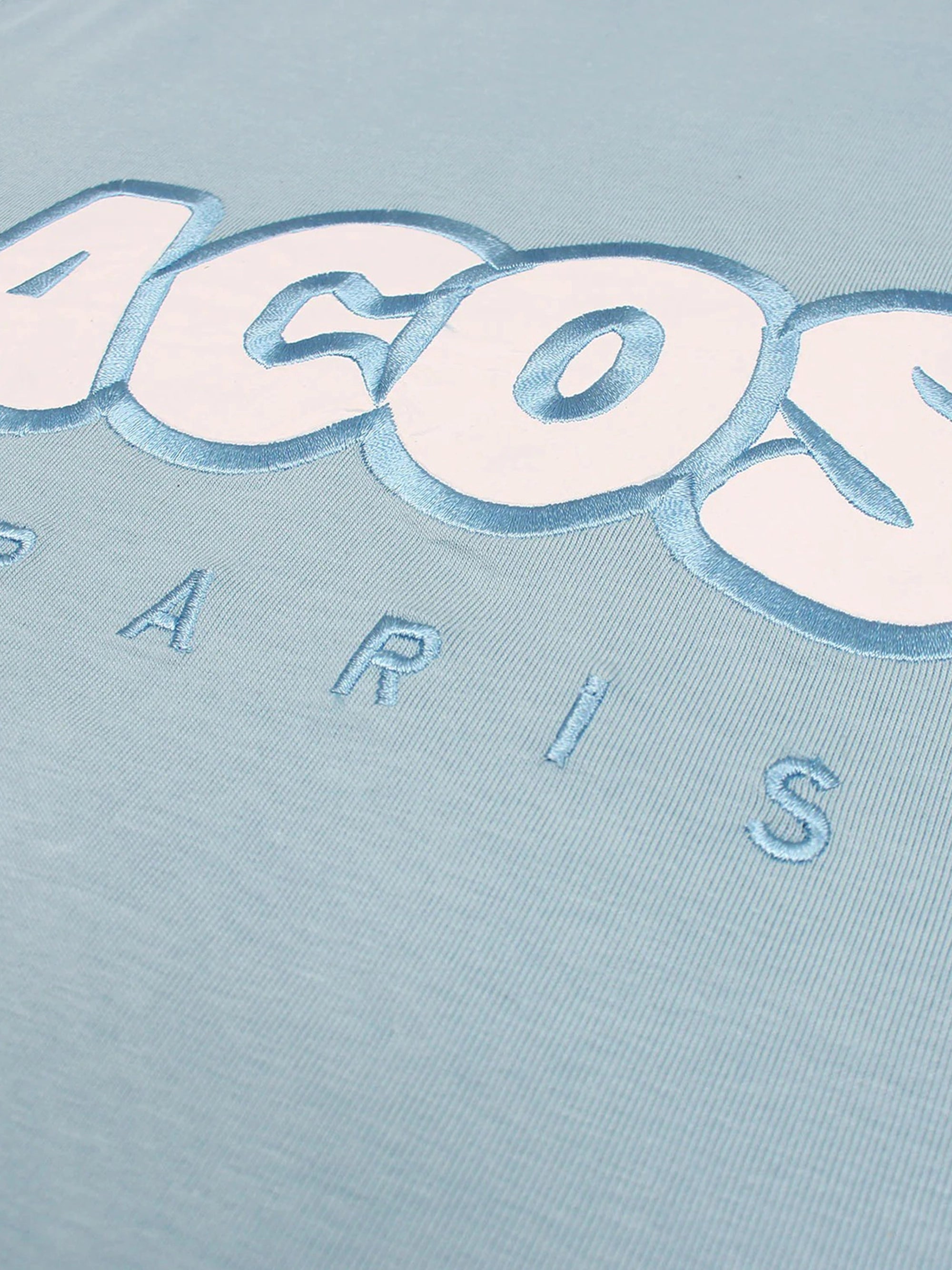Men's Stylish Embroidery Logo Sky Blue T-shirt
