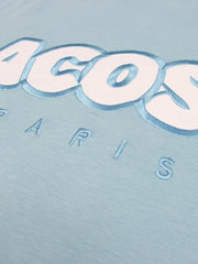 Men's Stylish Embroidery Logo Sky Blue T-shirt