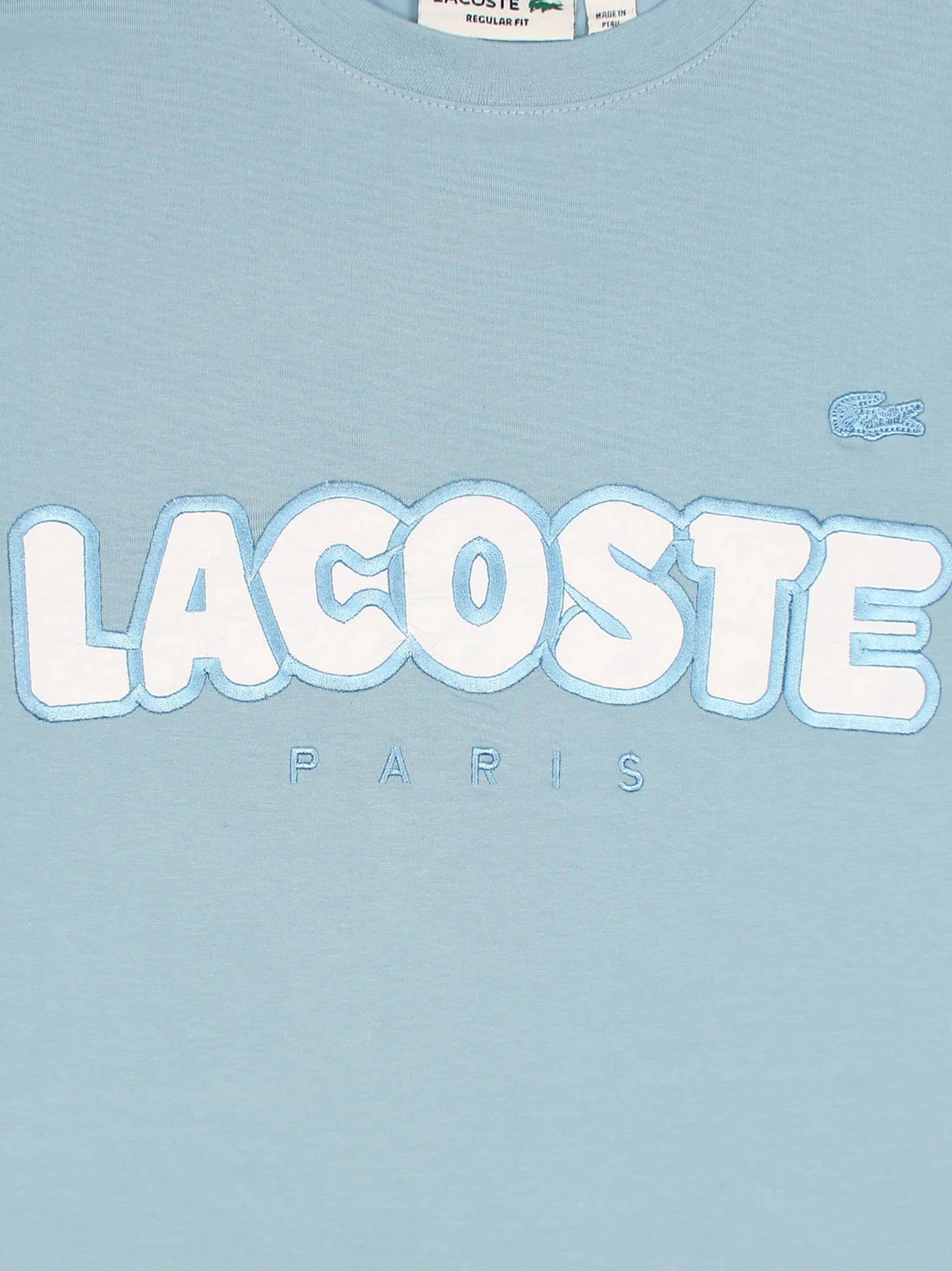 Men's Stylish Embroidery Logo Sky Blue T-shirt