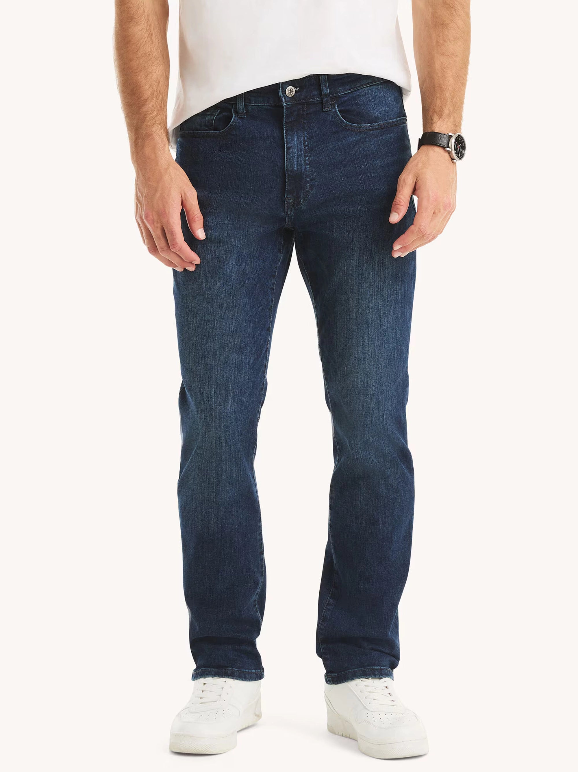 Men's Vintage Straight Stretch Blue Jeans
