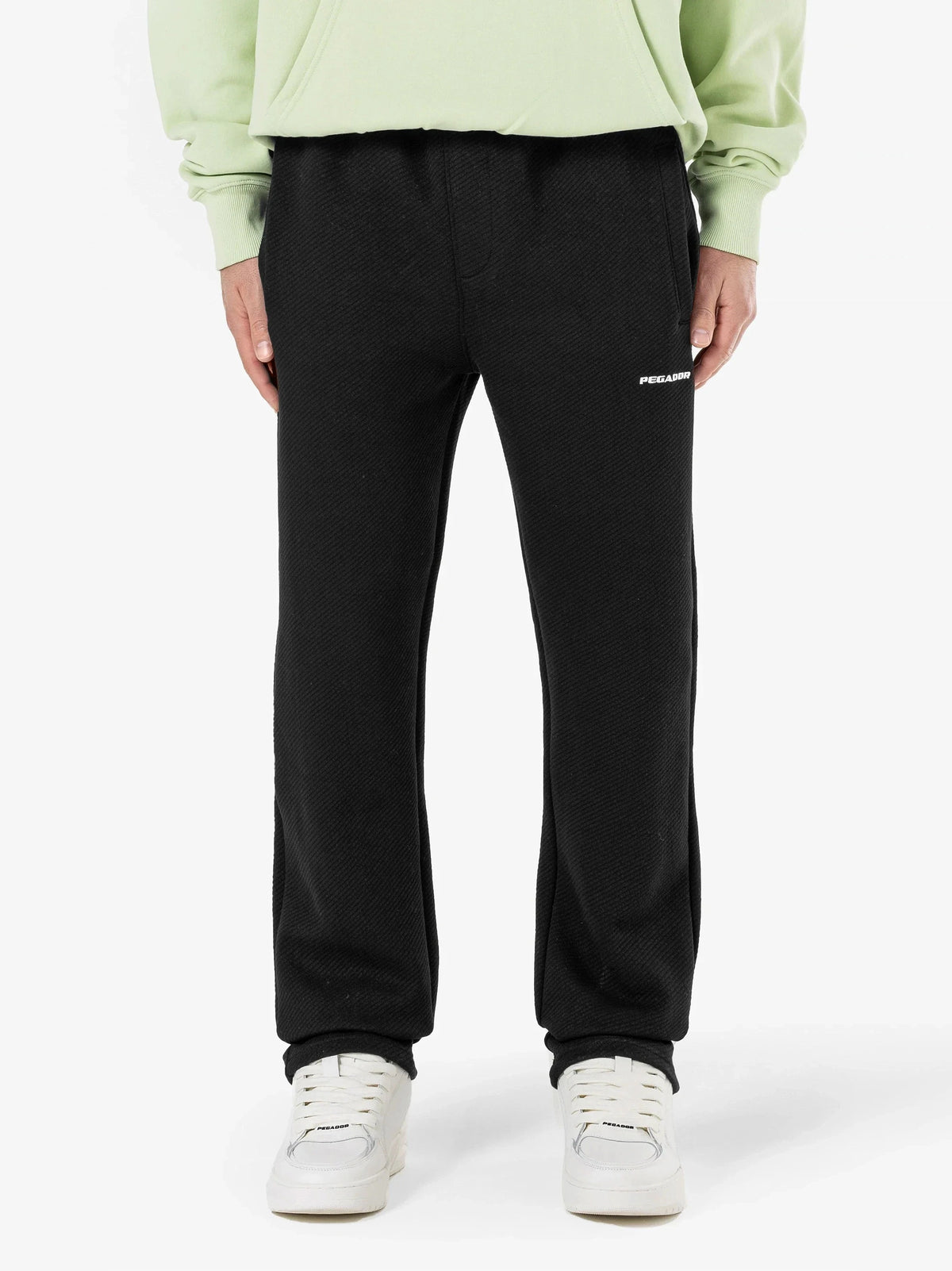 Men's Wide Structured Trousers - Black