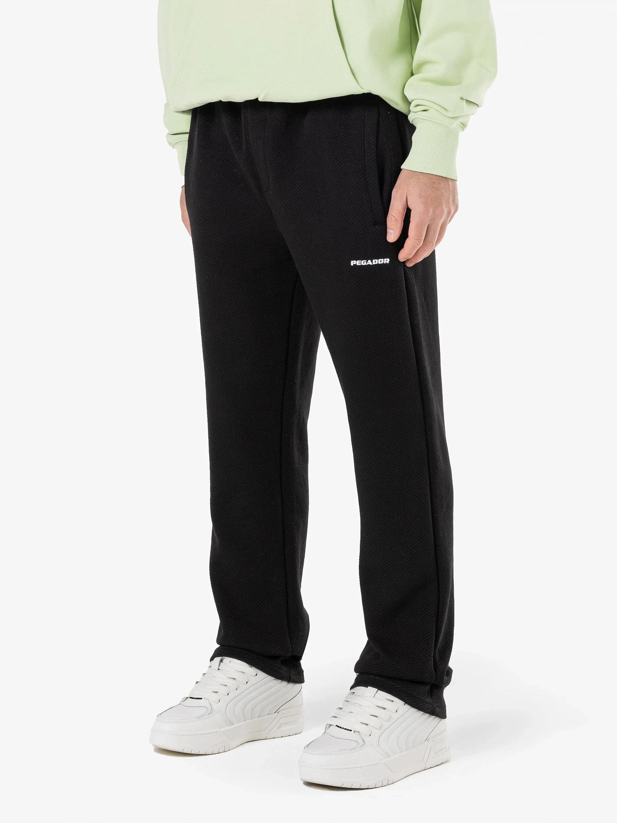 Men's Wide Structured Trousers - Black