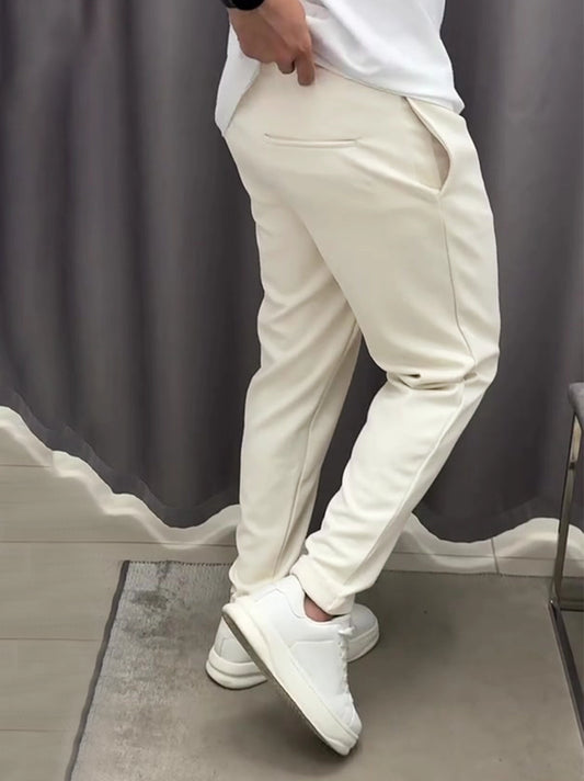 Men's Beige Easy Care Jogger Trouser