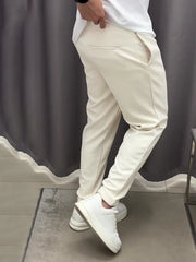 Men's Beige Easy Care Jogger Trouser