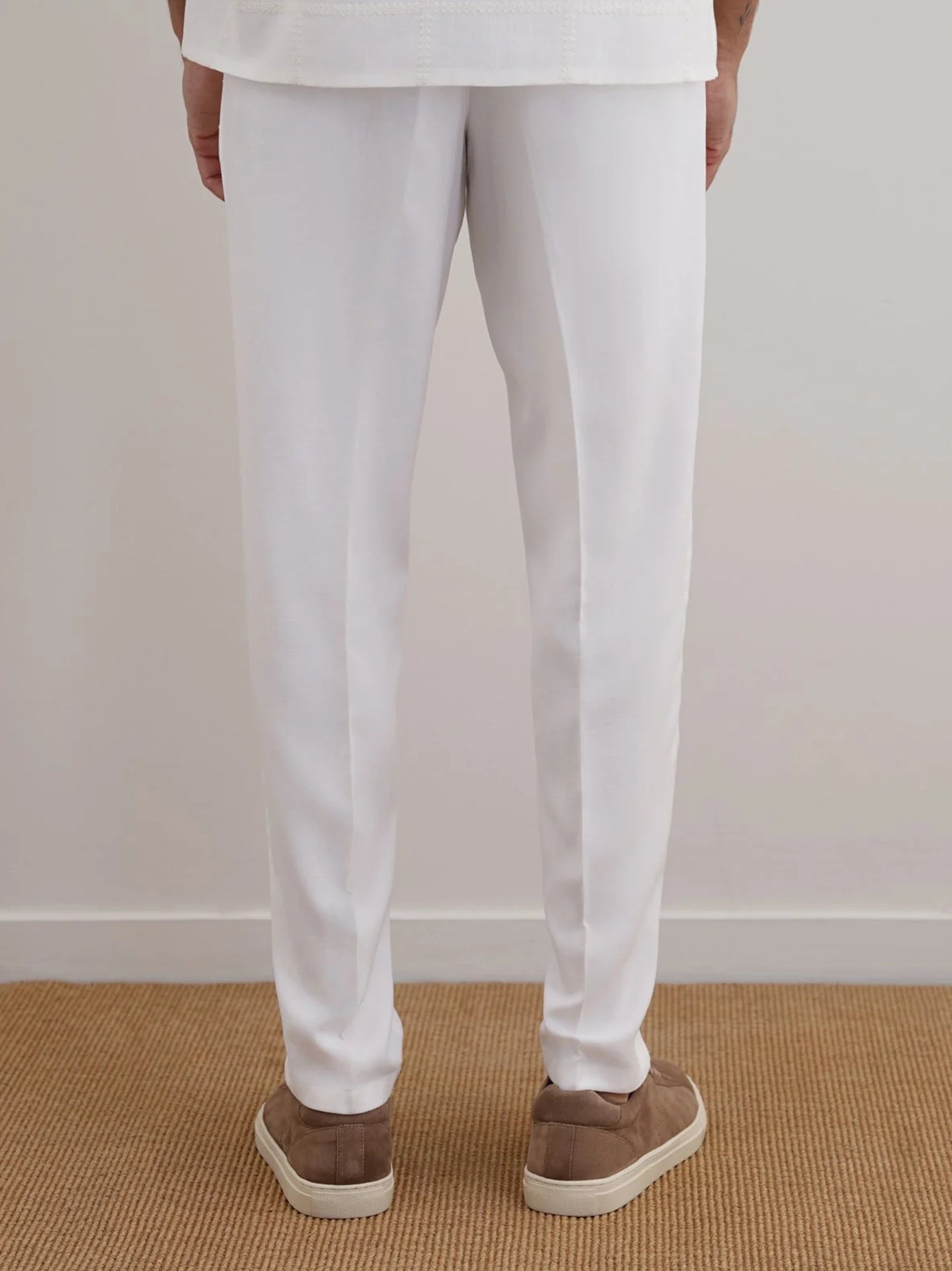 Men's Cotton Linen Tapered Trousers