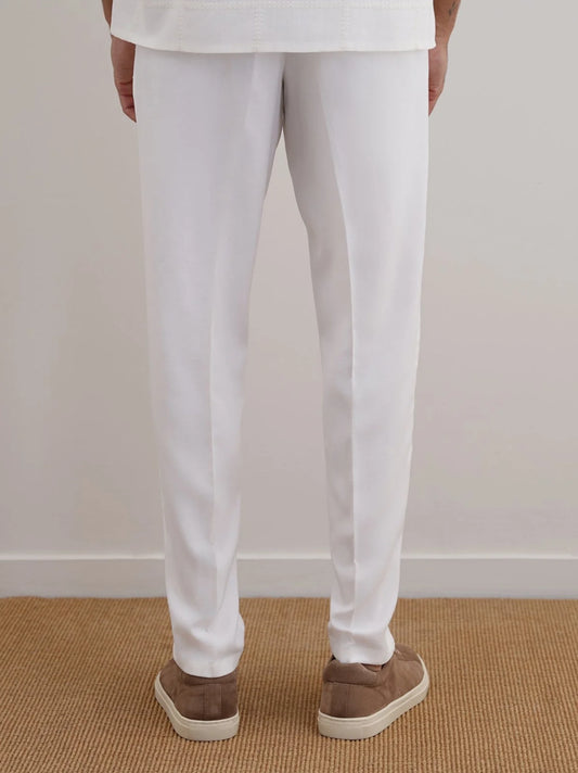 Men's Cotton Linen Tapered Trousers