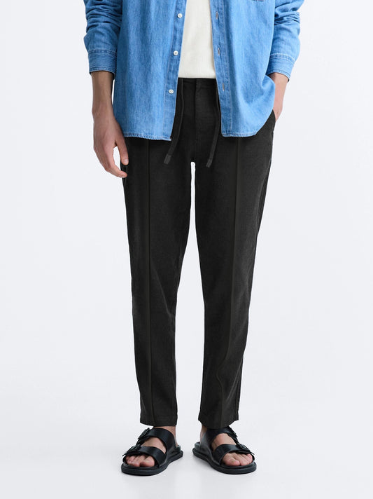 Men's Cotton Linen Tapered Trousers
