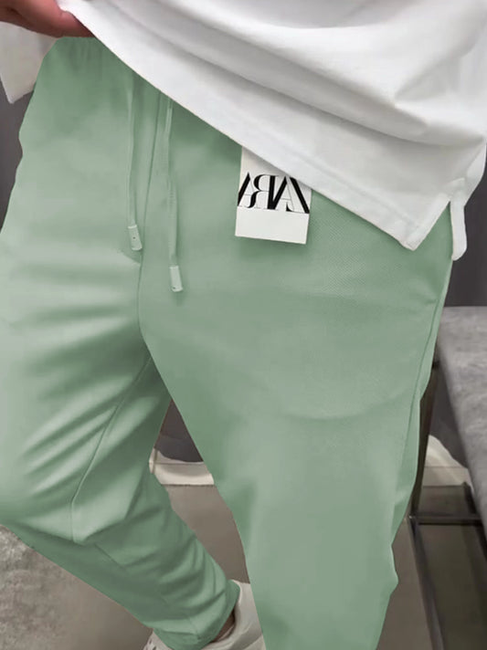 Men's Light Green Easy Care Jogger Trouser