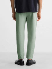 Men's Light Green Easy Care Jogger Trouser