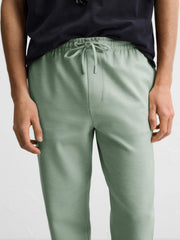 Men's Light Green Easy Care Jogger Trouser