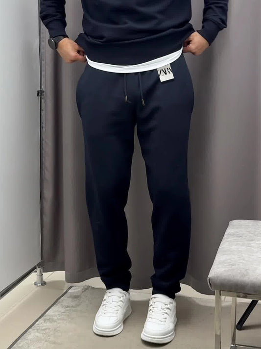 Men's Navy Blue Easy Care Jogger Trouser