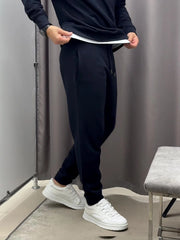 Men's Navy Blue Easy Care Jogger Trouser