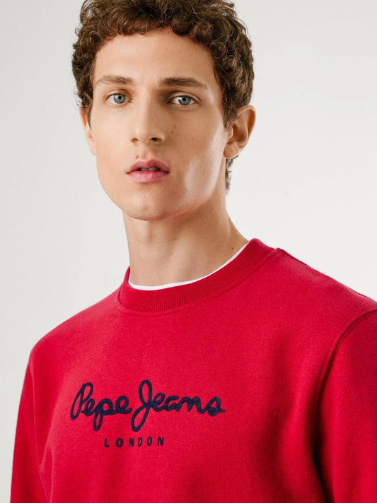 Men's Chest Logo Sweatshirt - Red