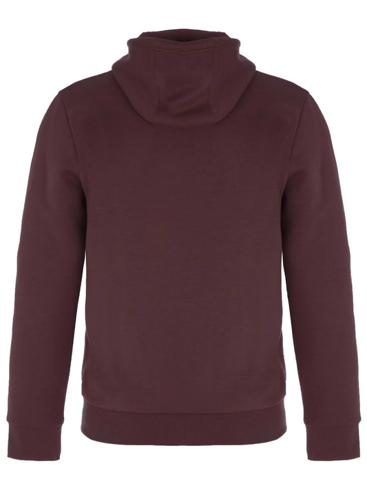 Men's fleece Maroon slim fit hoodie